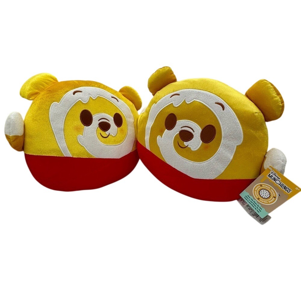 Disney Munchlings Winnie the Pooh Honey Cake Plush 18" Kawaii food NWT Set of 2